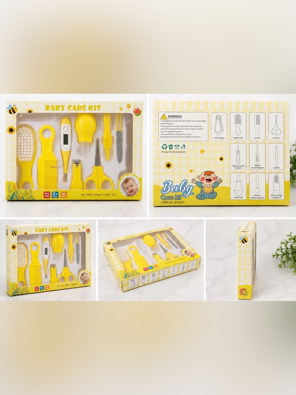 Baby Care Kit - Yellow Infant Grooming Set
